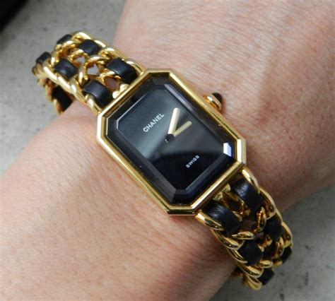 chanel vintage premiere watch gold plated|used chanel watches for sale.